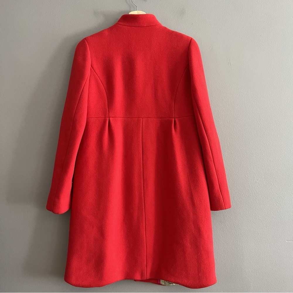 J. Crew Vibrant Red Pea Coat Size 4 - Picture 5 of 5